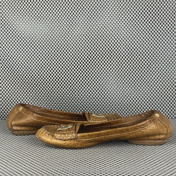 Tory Burch Kendrick Driver Loafers Moccasins Womens 6 M Brown Leather Casual - Picture 3 of 12